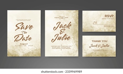 Guarda la fecha con fondo de color de agua. Diseñar para tu invitación.