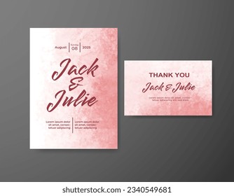 Save the date with watercolor background. Design for your invitation.