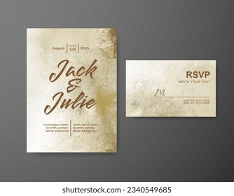 Save the date with watercolor background. Design for your invitation.
