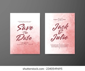 Save the date with watercolor background. Design for your invitation.