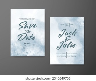 Guarda la fecha con fondo de color de agua. Diseñar para tu invitación.