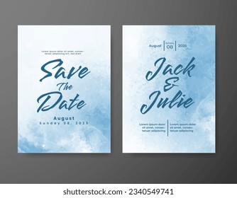 Speichern Sie das Datum mit Aquarellhintergrund. Design für Ihre Einladung.