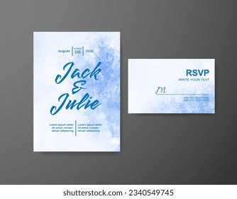 Speichern Sie das Datum mit Aquarellhintergrund. Design für Ihre Einladung.