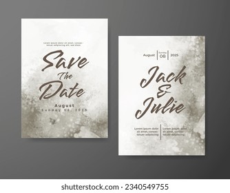 Save the date with watercolor background. Design for your invitation.