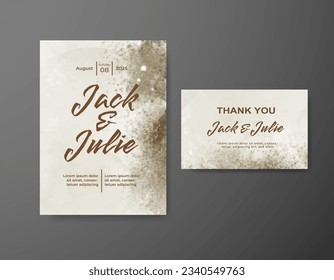 Save the date with watercolor background. Design for your invitation.