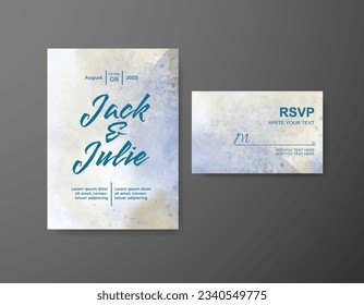 Save the date with watercolor background. Design for your invitation.