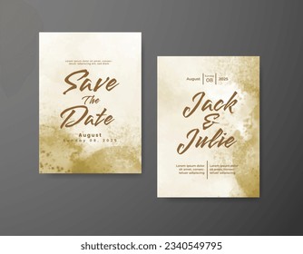 Guarda la fecha con fondo de color de agua. Diseñar para tu invitación.