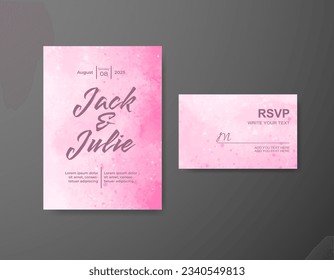 Save the date with watercolor background. Design for your invitation.