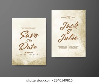 Save the date with watercolor background. Design for your invitation.