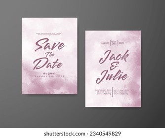 Save the date with watercolor background. Design for your invitation.