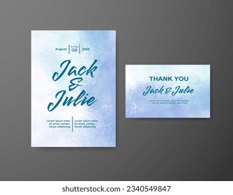 Save the date with watercolor background. Design for your invitation.