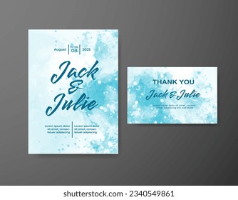Guarda la fecha con fondo de color de agua. Diseñar para tu invitación.