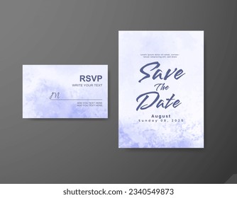Save the date with watercolor background. Design for your invitation.