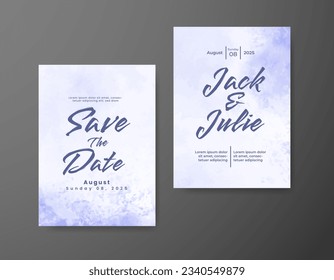 Save the date with watercolor background. Design for your invitation.