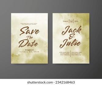 Save the date with watercolor background. Design for your invitation.