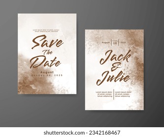 Guarda la fecha con fondo de color de agua. Diseñar para tu invitación.