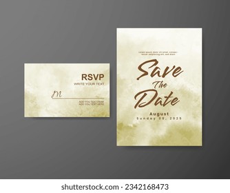 Guarda la fecha con fondo de color de agua. Diseñar para tu invitación.