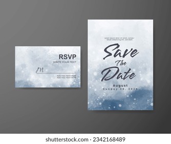 Guarda la fecha con fondo de color de agua. Diseñar para tu invitación.