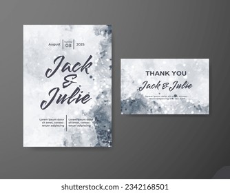 Save the date with watercolor background. Design for your invitation.