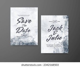 Save the date with watercolor background. Design for your invitation.