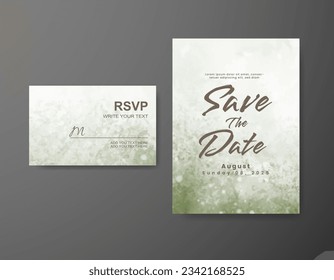 Save the date with watercolor background. Design for your invitation.