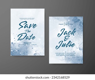 Save the date with watercolor background. Design for your invitation.