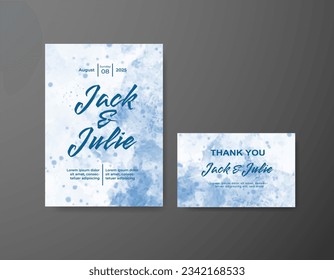 Save the date with watercolor background. Design for your invitation.