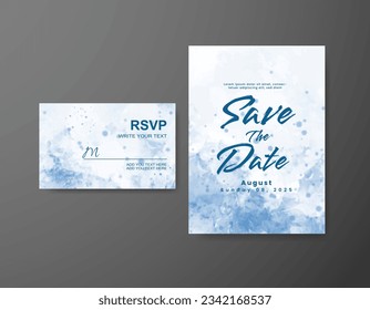 Guarda la fecha con fondo de color de agua. Diseñar para tu invitación.