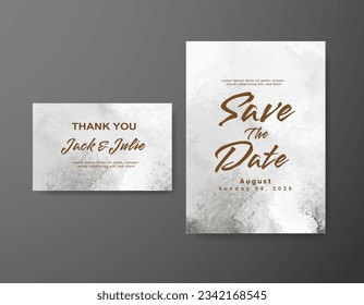 Save the date with watercolor background. Design for your invitation.