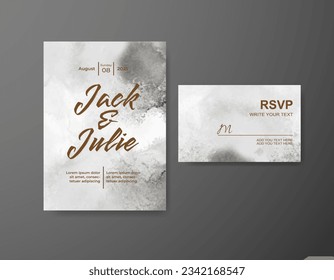 Save the date with watercolor background. Design for your invitation.