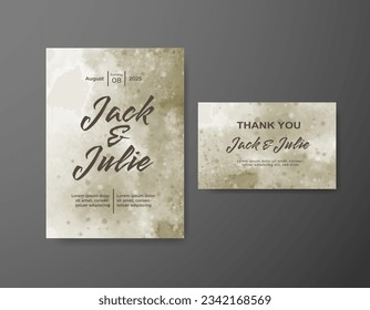 Save the date with watercolor background. Design for your invitation.