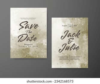 Save the date with watercolor background. Design for your invitation.