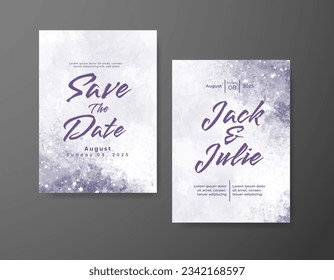 Save the date with watercolor background. Design for your invitation.