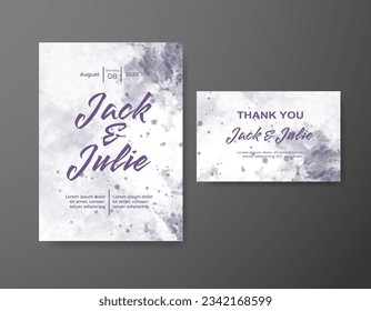 Save the date with watercolor background. Design for your invitation.