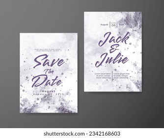 Save the date with watercolor background. Design for your invitation.