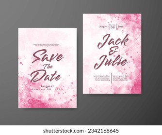 Guarda la fecha con fondo de color de agua. Diseñar para tu invitación.
