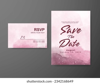 Guarda la fecha con fondo de color de agua. Diseñar para tu invitación.