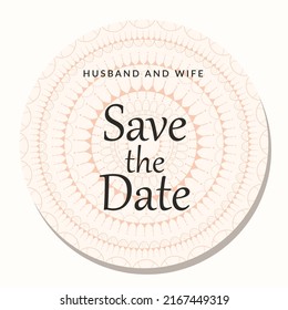 save the date wedding badge design. wedding badge