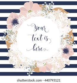 Save the date / Wedding card / hydrangea / Anemone