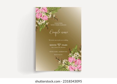 save the date wedding floral invitation templates
