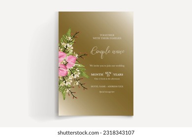 save the date wedding floral invitation templates