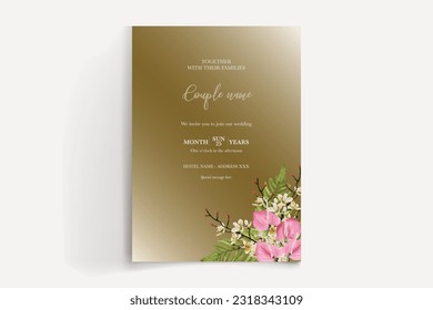 save the date wedding floral invitation templates