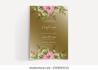 save the date wedding floral invitation templates