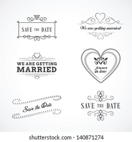 Save the Date Wedding Graphic Set 2