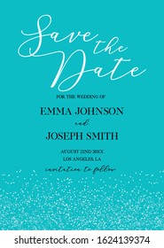 Save the date of wedding hand written calligraphy vector card