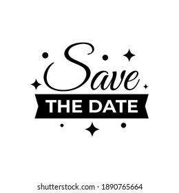 Save the date wedding icon label design vector