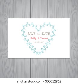 Save the date wedding invitation