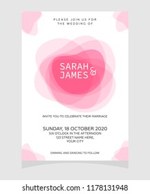 Save the date, wedding invitation card template with copper color flower floral background. Vector illustration.