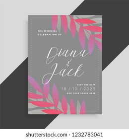 save the date wedding invitation card design