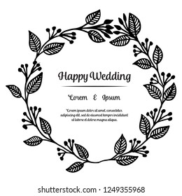 Save the date wedding invitation card template with floral